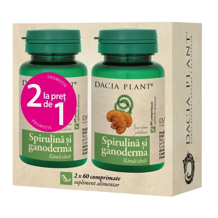 Spirulina si Ganoderma comprimate 