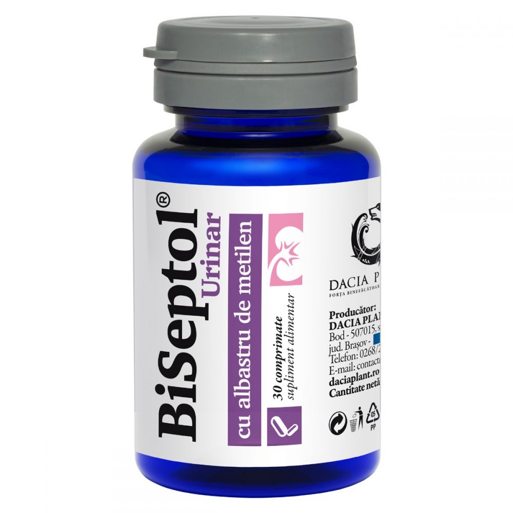 BiSeptol Urinar 30 comprimate cu albastru de metilen Biseptol imagine noua