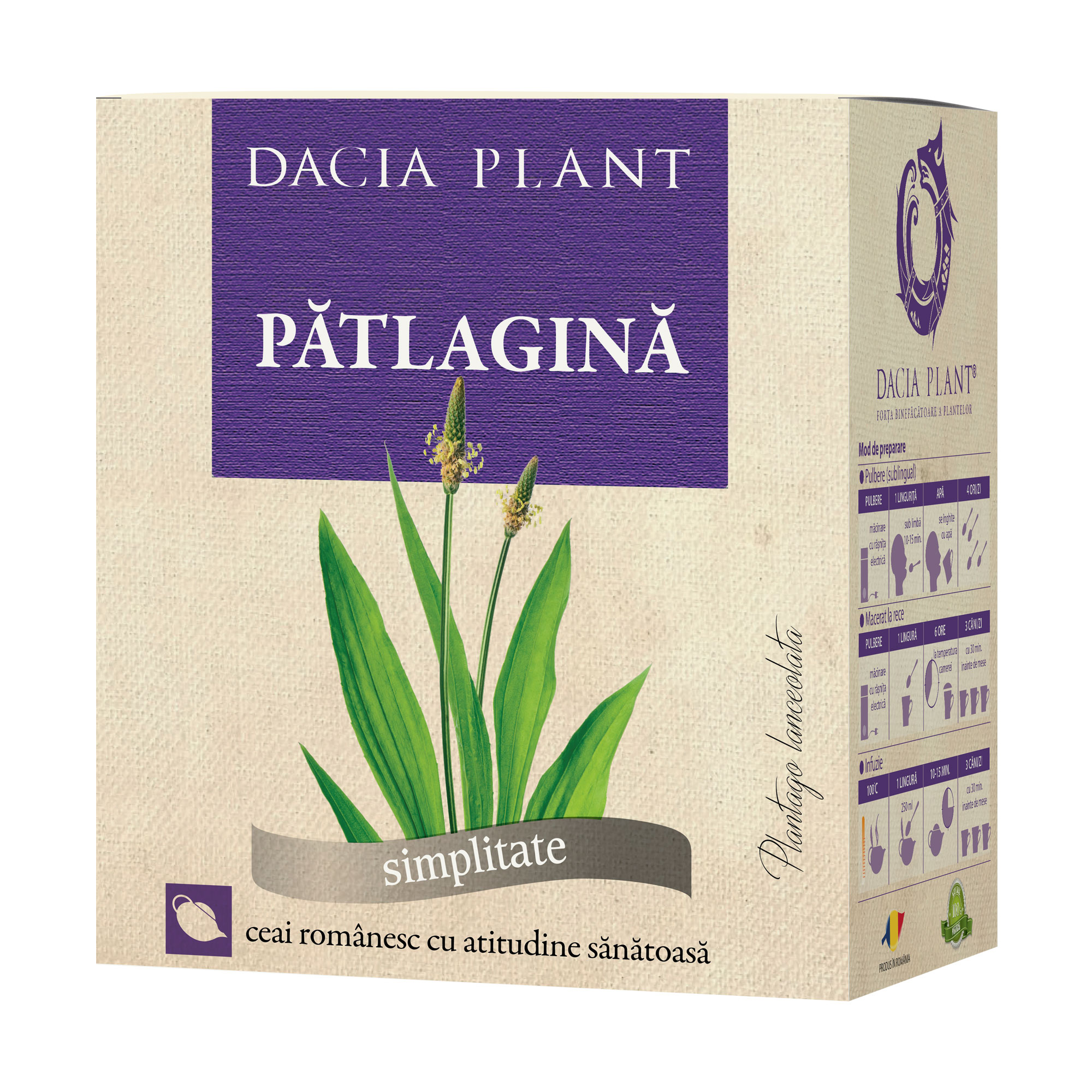 Ceai de Patlagina Dacia Plant imagine noua