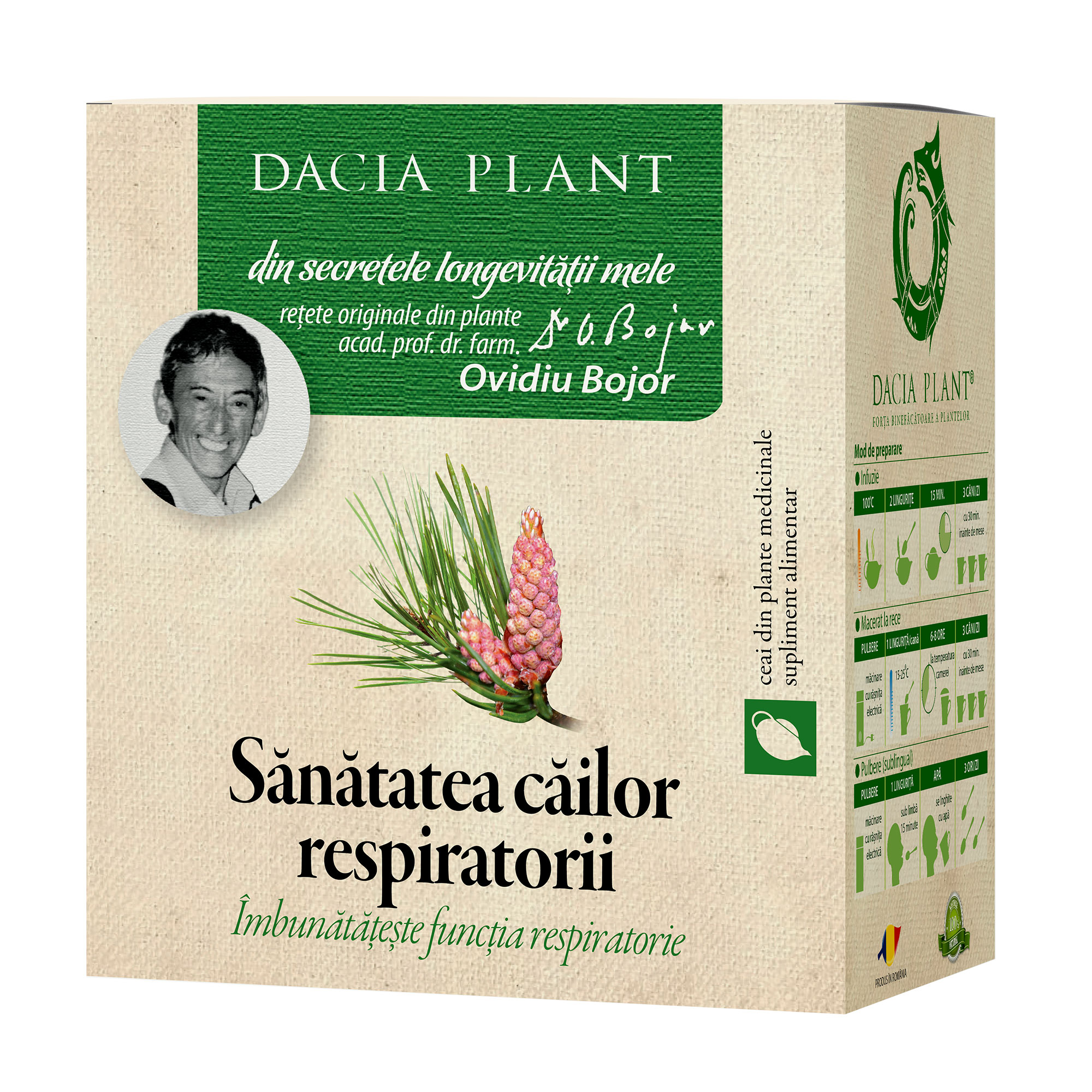 Sanatatea Cailor Respiratorii ceai Dacia Plant imagine noua