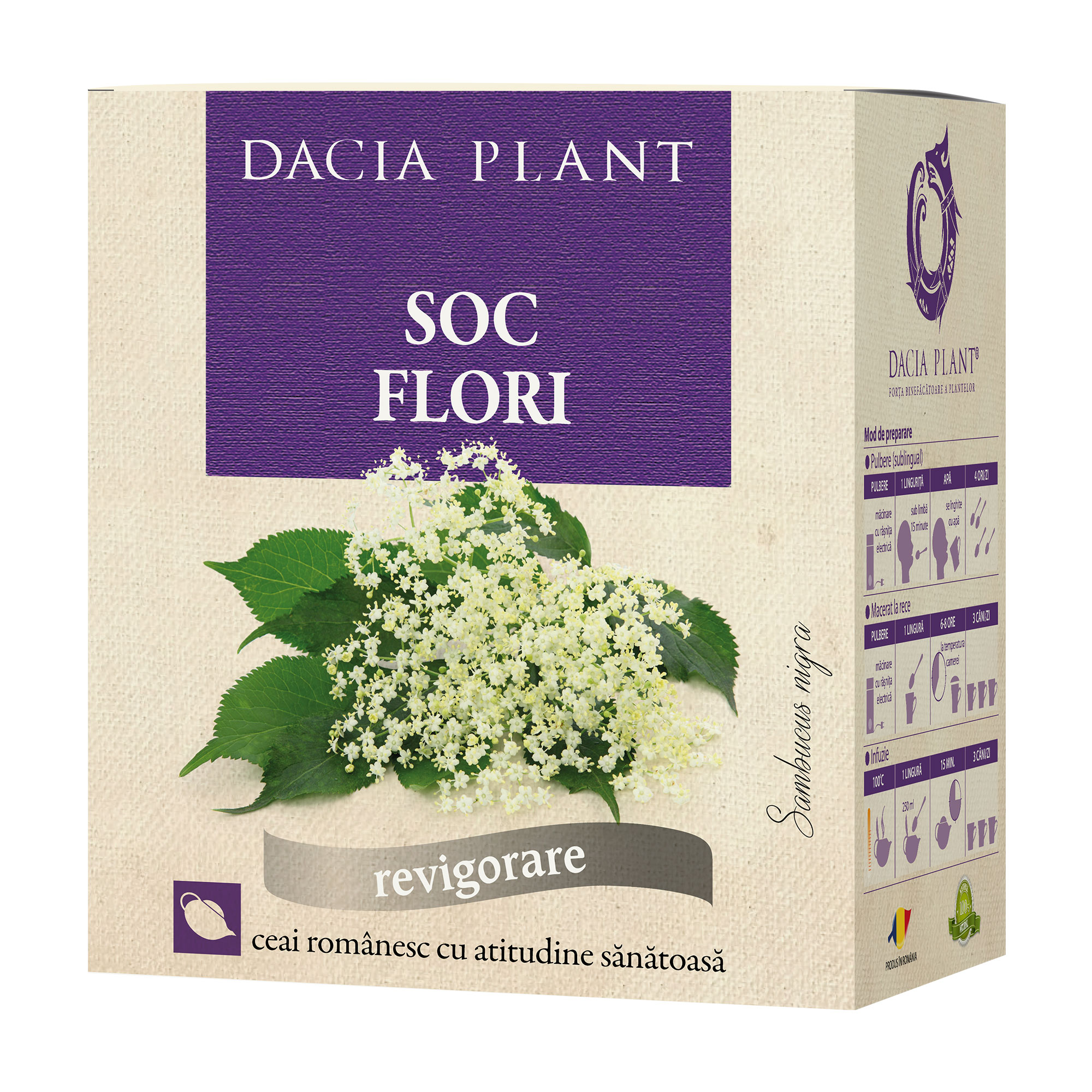 Ceai de Flori de Soc Dacia Plant imagine noua